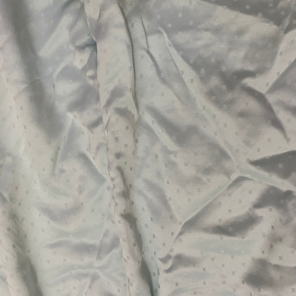 Miss Elaine Pajama Set Women 1X Mint Green Satin Jacquard Dot - Picture 6 of 10